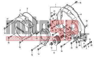 HONDA - XR650R (ED) 2006 - Engine/Transmission - RIGHT CRANKCASE COVER - 11351-MBN-670 - COVER, CLUTCH