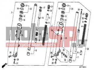 HONDA - XL1000VA (ED)-ABS Varadero 2009 - Suspension - FRONT FORK - 90544-283-000 - WASHER, SPECIAL, 8MM(SHOWA)