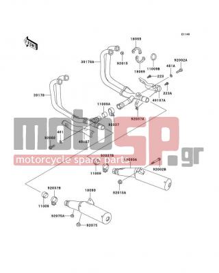 KAWASAKI - CONCOURS 2004 -  - Muffler(s) - 11009-1666 - GASKET,EXHAUST PIPE CONNECTING