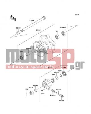 KAWASAKI - ELIMINATOR 125 2004 -  - Front Wheel - 92143-1949 - COLLAR,FR AXLE,L=23.5