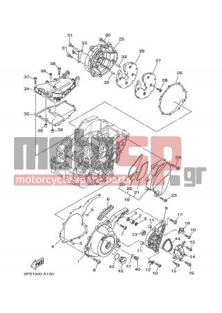 YAMAHA - TDM 900 (GRC) 2002 - Engine/Transmission - CRANKCASE COVER 1 - 5PS-15419-00-00 - Cover, Shifter 1