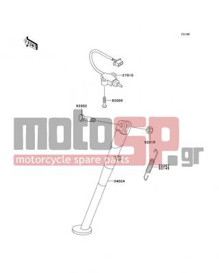 KAWASAKI - KLR250 2004 -  - Stand(s) - 92081-1376 - SPRING,SIDE STAND