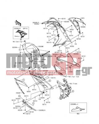 KAWASAKI - NINJA® 300 ABS SE 2015 - Body Parts - Cowling Lowers - 55028-0534-777 - COWLING,CNT,LH,L.GREEN