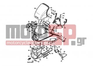 YAMAHA - FJ1100 (EUR) 1985 - Body Parts - COWLING 1 - 36Y-28390-10-00 - Graphic Set,cowling For Sw
