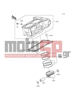 KAWASAKI - NINJA® 300 ABS SE 2015 - Engine/Transmission - Cylinder/Piston(s) - 132BB0610 - BOLT-FLANGED-SMALL,6X10