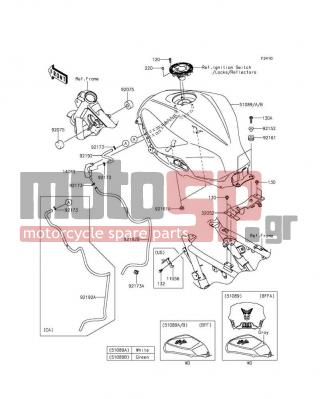 KAWASAKI - NINJA® 300 ABS SE 2015 -  - Fuel Tank - 92173-0049 - CLAMP