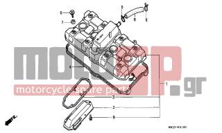HONDA - CBR1000F (ED) 1991 - Engine/Transmission - CYLINDER HEAD COVER - 12321-MM5-640 - PLATE, BREATHER
