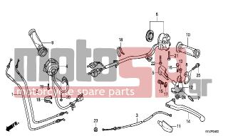 HONDA - CBR250R (ED) ABS   2011 - Frame - HANDLE LEVER/SWITCH/CABLE - 45517-KCW-870 - HOLDER, MASTER CYLINDER