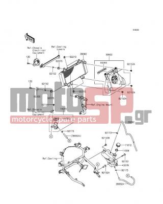 KAWASAKI - NINJA® 300 ABS SE 2015 - Engine/Transmission - Radiator - 92152-0846 - COLLAR,6.8X10X13