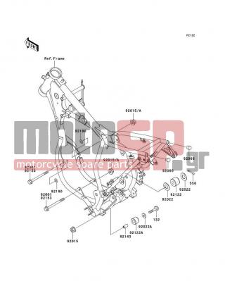 KAWASAKI - KX65 2004 - Engine/Transmission - Engine Mount - 550D2518 - PIN-COTTER,2.5X18