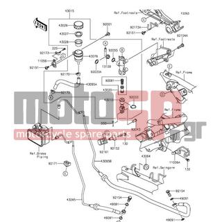 KAWASAKI - NINJA® 300 ABS SE 2015 -  - Rear Master Cylinder - 43027-1053 - PLATE-DIAPHRAGM