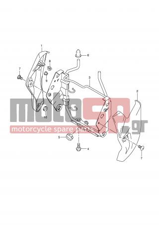 SUZUKI - GSR600A (E2) 2008 - Body Parts - HEADLAMP COVER (MODEL K6/K7) - 09320-05018-000 - CUSHION, UPPER