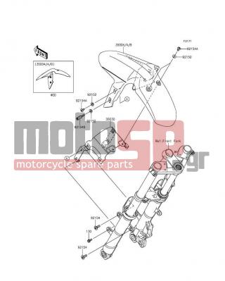 KAWASAKI - NINJA® 300 ABS SE 2015 - Body Parts - Front Fender(s)