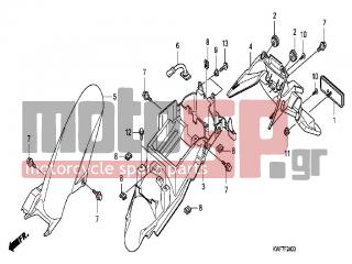 HONDA - CBF125M (ED) 2009 - Body Parts - REAR FENDER - 93903-35280- - SCREW, TAPPING, 5X12