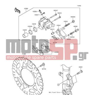 KAWASAKI - NINJA® 300 SE 2015 -  - Front Brake - 43044-1112 - HOLDER-COMP-CALIPER