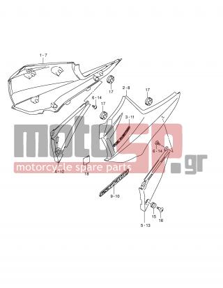 SUZUKI - GSX1400 (E2) 2003 - Body Parts - FRAME COVER (MODEL K4/K5) - 09139-06087-000 - SCREW