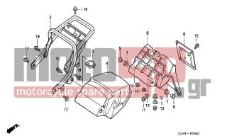 HONDA - NX125 (IT) 1995 - Body Parts - REAR FENDER - 84701-KY4-790 - BRACKET, NUMBER PLATE