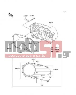 KAWASAKI - VULCAN 800 2004 - Engine/Transmission - Right Engine Cover(s) - 11060-1926 - GASKET,CLUTCH COVER