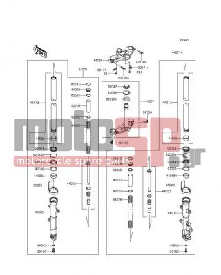 KAWASAKI - NINJA® 300 SE 2015 -  - Front Fork - 92171-1947 - CLAMP,RH