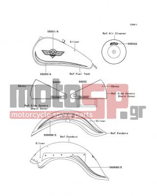 KAWASAKI - VULCAN 800 CLASSIC 2004 - Εξωτερικά Μέρη - Decals(M.P.Silver)(VN800-B9)(CN)