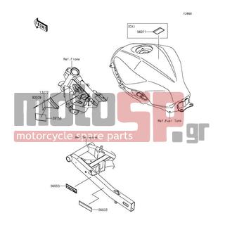 KAWASAKI - NINJA® 300 SE 2015 - Body Parts - Labels - 39156-0457 - PAD,LABEL BRACKET