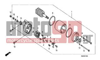 HONDA - VFR1200FB (ED) 2011 - Electrical - STARTING MOTOR - 31202-MEW-921 - BRUSH SET B, CARBON