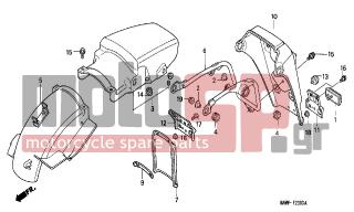 HONDA - XL600V (IT) TransAlp 1998 - Body Parts - REAR FENDER - 90301-MAN-680 - NUT, SPEED