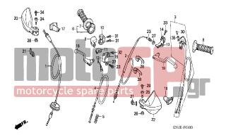 HONDA - XR80R (ED) 2003 - Engine/Transmission - HANDLE LEVER/CABLE - 35130-KN4-851 - SWITCH ASSY., ENGINE STOP