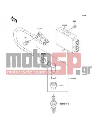 KAWASAKI - CANADA ONLY 2003 -  - Ignition System - 236D0616 - SCREW-PAN-WSP-CROS