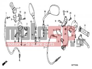 HONDA - CBF125M (ED) 2009 - Frame - HANDLE LEVER/SWITCH/CABLE - 32161-KSP-920 - BAND B1, WIRE