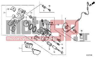 HONDA - CBR250R (ED) ABS   2011 - Brakes - REAR BRAKE CALIPER - 90180-MN8-006 - BOLT, FLANGE, 8X49