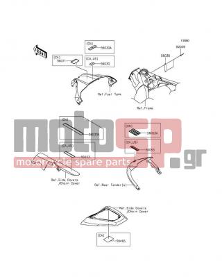 KAWASAKI - NINJA® ZX™-10R 30TH ANNIVERSARY 2015 - Εξωτερικά Μέρη - Labels