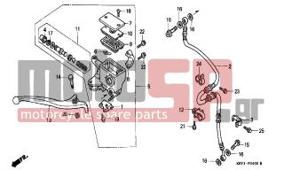 HONDA - FES125 (ED) 2000 - Brakes - FR. BRAKE MASTER CYLINDER - 52115-KEY-900 - CLAMPER, BRAKE HOSE
