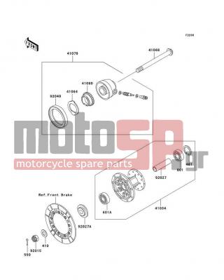 KAWASAKI - KLR250 2003 -  - Front Hub - 601B6203UG - BEARING-BALL,#6203UG