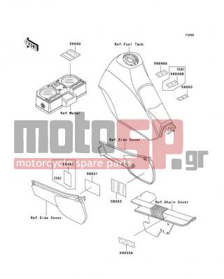 KAWASAKI - KLR250 2003 - Body Parts - Labels - 56053-1074 - LABEL-SPECIFICATION,TIRE&LOAD