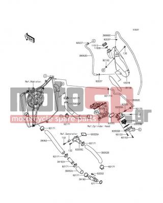 KAWASAKI - NINJA® ZX™-10R 30TH ANNIVERSARY 2015 - Engine/Transmission - Water Pipe - 92005-0122 - FITTING,THERMO CASE