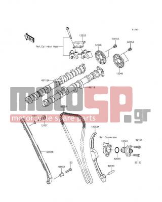 KAWASAKI - NINJA® ZX™-10R ABS 30TH ANNIVERSARY 2015 - Engine/Transmission - Camshaft(s)/Tensioner - 12053-0174 - GUIDE-CHAIN,RR