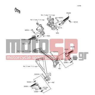 KAWASAKI - NINJA® ZX™-10R ABS 30TH ANNIVERSARY 2015 -  - Footrests - 482EA5000 - CIRCLIP-TYPE-E