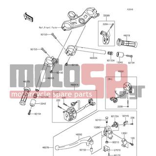 KAWASAKI - NINJA® ZX™-10R ABS 30TH ANNIVERSARY 2015 -  - Handlebar - 92153-0907 - BOLT,SOCKET,8X35