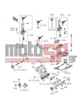 KAWASAKI - NINJA® ZX™-10R ABS 30TH ANNIVERSARY 2015 -  - Ignition Switch/Locks/Reflectors - 27005-0568 - SWITCH-ASSY-IGNITION