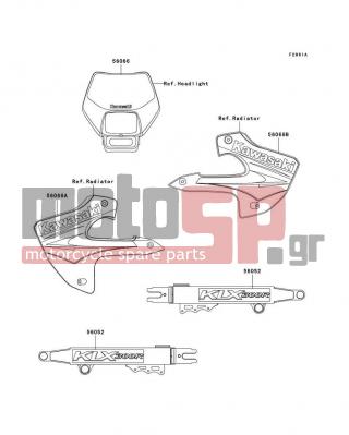 KAWASAKI - KLX300R 2003 - Body Parts - Decals(KLX300-A8) - 56066-1089 - PATTERN,HEAD LAMP COVER