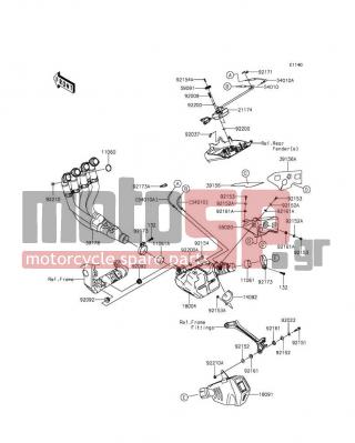 KAWASAKI - NINJA® ZX™-10R ABS 30TH ANNIVERSARY 2015 -  - Muffler(s) - 92200-1377 - WASHER,10.5X25X2.0