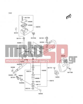 KAWASAKI - KLX400R 2003 -  - Rear Master Cylinder - 92161-S124 - DAMPER,RESERVOIR TANK
