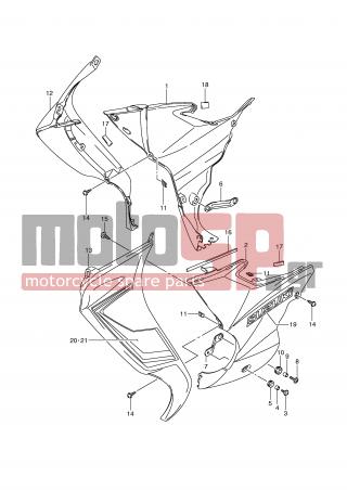 SUZUKI - FL125 (P2) Address 2008 - Body Parts - FRONT LEG SHIELD (MODEL K9) - 03541-0412A-000 - SCREW