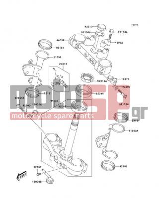 KAWASAKI - KLX400SR 2003 - Body Parts - Under Bracket - 13070-S018 - GUIDE,CABLE