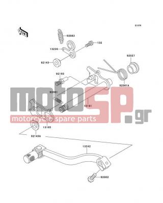 KAWASAKI - KX100 2003 - Engine/Transmission - Gear Change Mechanism - 92143-1995 - COLLAR