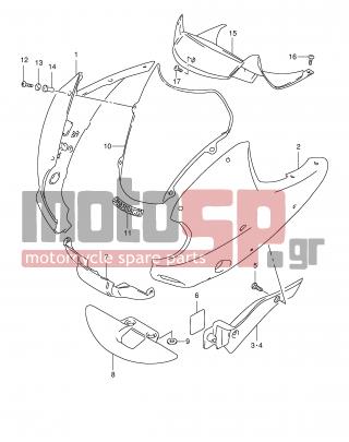 SUZUKI - XF650 (E2) Freewind 1997 - Body Parts - COWLING (MODEL X)