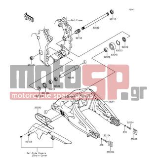 KAWASAKI - NINJA® ZX™-10R ABS 30TH ANNIVERSARY 2015 -  - Swingarm - 318BB0800 - NUT-HEX-SMALL