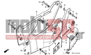 HONDA - XRV750 (IT) Africa Twin 1992 - Body Parts - SIDE COVER - 83610-MV1-930ZB - COVER COMP., L. SIDE (WL) *TYPE2*
