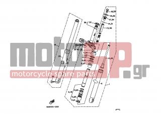 YAMAHA - SR125 (EUR) 1992 - Suspension - FRONT FORK - 3MW-23136-00-P0 -  Tube, Outer (right)